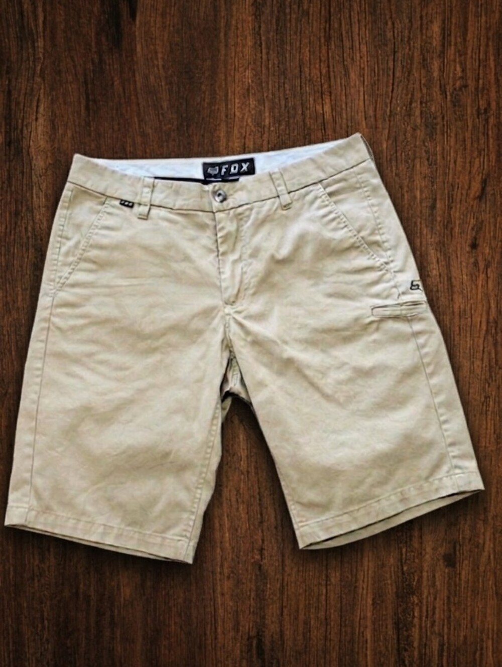 Fox Racing Men's Chino Walk Shorts Khaki/Tan - Size 32 - Good Condition